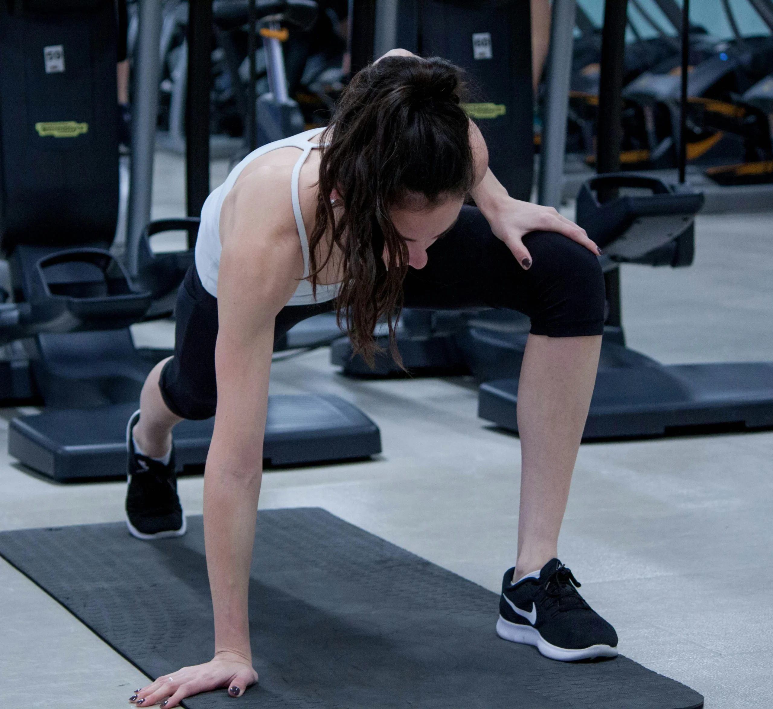 Woman working out in gym