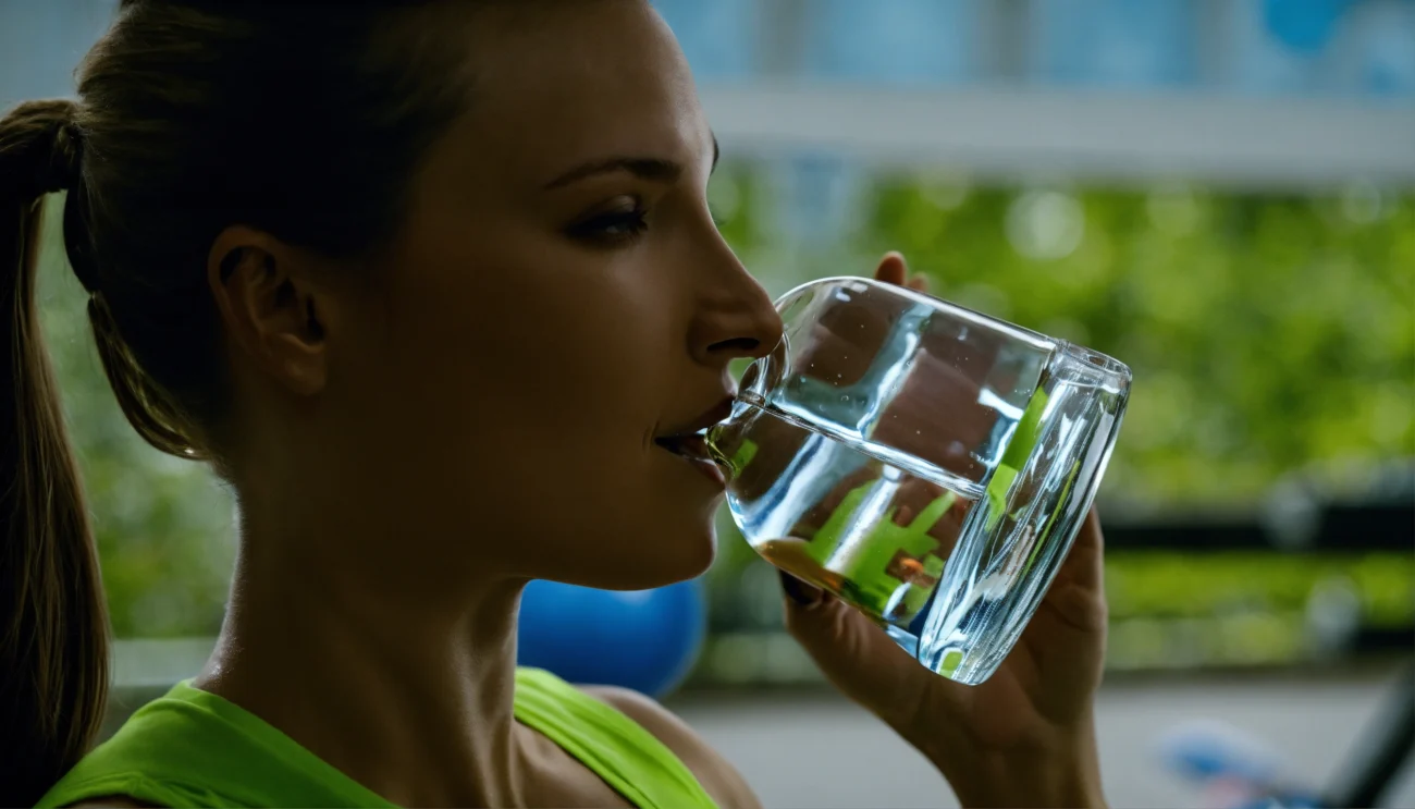 Fit women in sportswear hydrating after a workout to support water weight loss